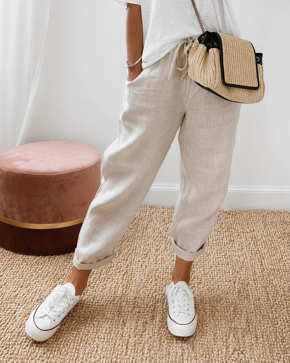 Pantalon Palazzo Blanco de Pierna Ancha - Elegancia y Comodidad
